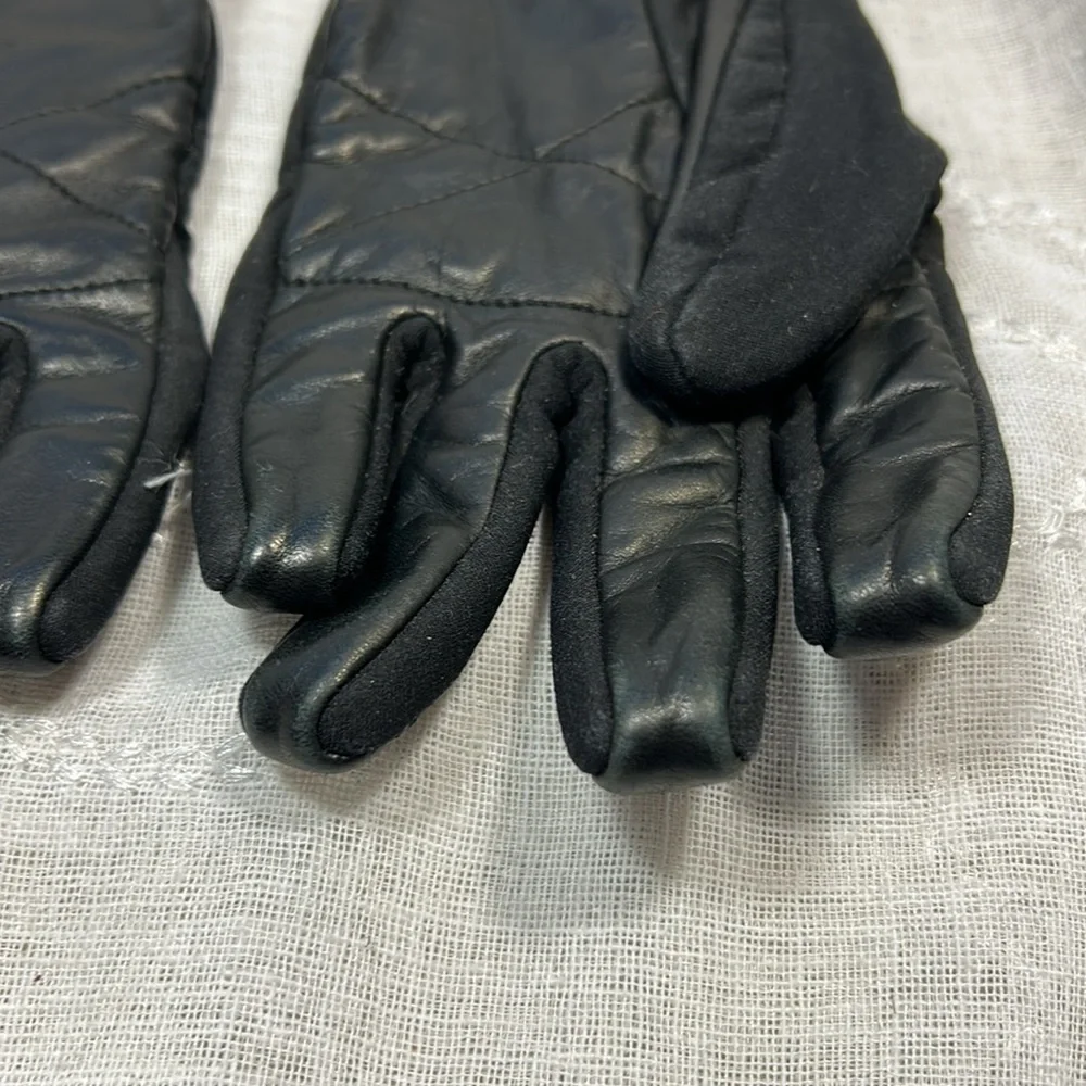 Black diamond leather cowhide ski snowboard winter gloves